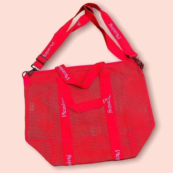 Harry Styles Pleasing Red / Pink Pop Up Shop Exclusive Mesh Tote Bag - Picture 1 of 5
